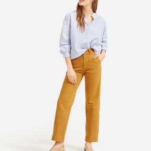 Everlane straight leg pant in golden brown